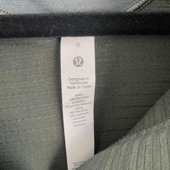 Lululemon ventscape half zip long sleeve khaki green running top - Picture 7 of 7